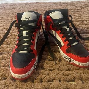 Puma Black and White High Top Sneakers